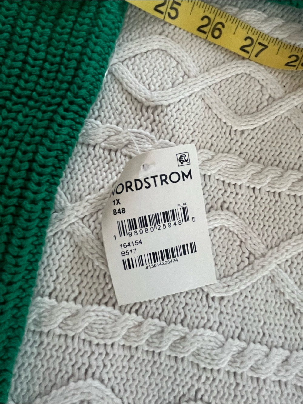 Lucky Brand Green Ribbed Crewneck Sweater Women’s Size 1X - Picture 5 of 13